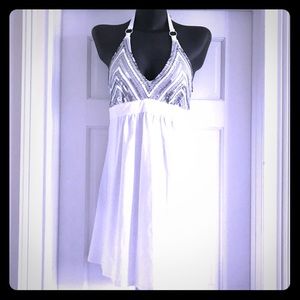Victoria’s Secret White Halter Sequins Dress!